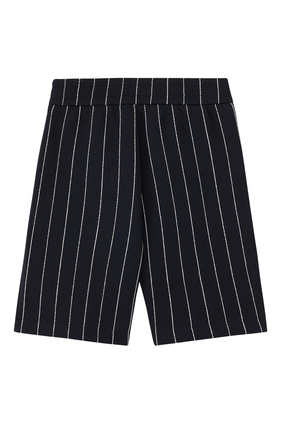 Pin Stripe Cotton Shorts